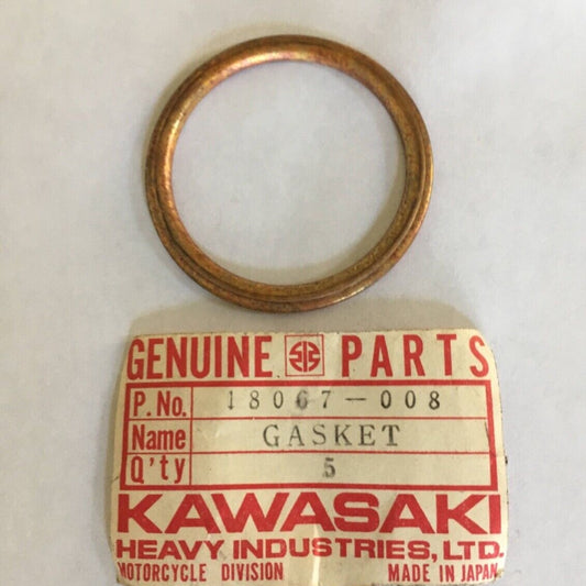 KAWASAKI KD125 KE125 KS125 KD175 KE175 F 3 7 A1 A7 KH400 S3 H1 H2 EXHAUST GASKET 18067-008