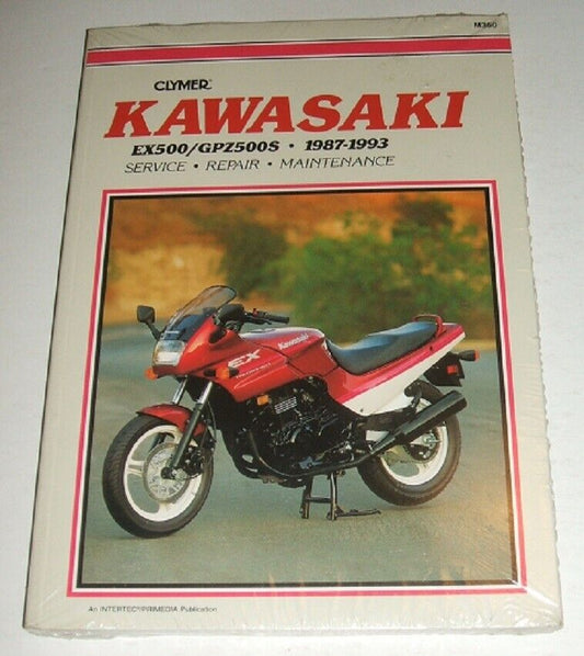 KAWAAKI CLYMER M360 EX500 Gpz500S 1987 - 1993 SERVICE MANUAL ISBN 0-8928M7-596-8