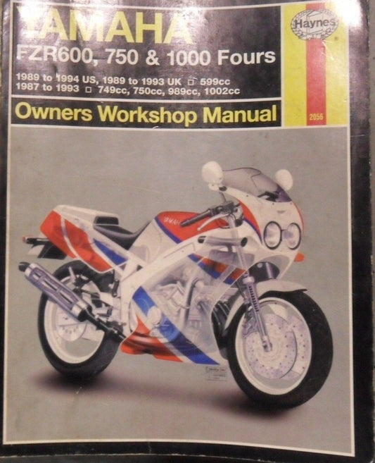 YAMAHA 1987 - 1994 FZR 600 750 1000 HAYNES WORKSHOP MANUAL # 2056