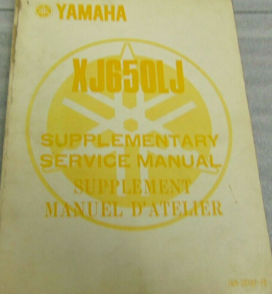 YAMAHA XJ650LJ  XJ650 LJ  1982 Supplementary Service Manual  16H-28197-70  #B171
