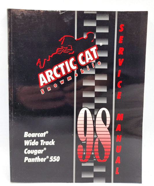 ARCTIC CAT 1998 SNOWMOBILE Bearcat Wide Track Cougar Panther 550 Service Manual  2255-719  #B62