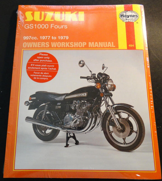 SUZUK HAYNES 484 197 -1979 GS1000 SERVICE MANUAL ISBN # 0 85696 485 0