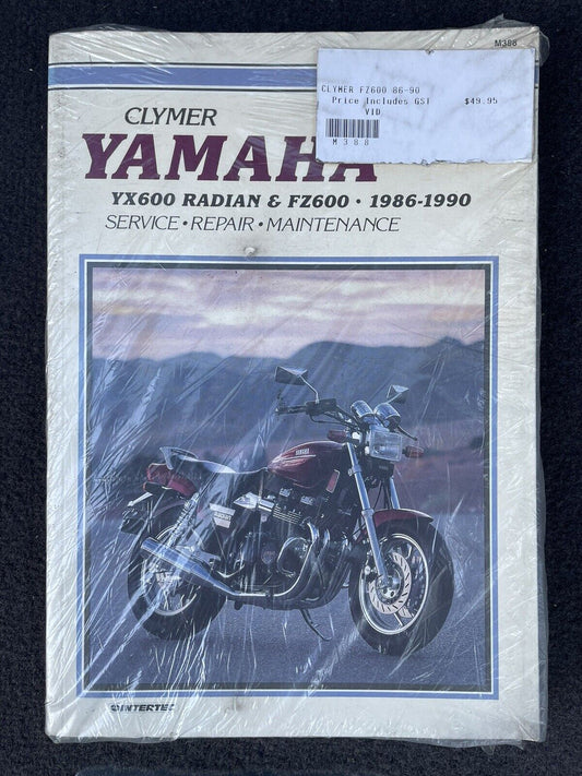 YAMAHA CLYMER M388  YX600 RADIAN # FZ600 1986 - 1990 SERVICE MANUAL  ISBN 0-98287-577M-1