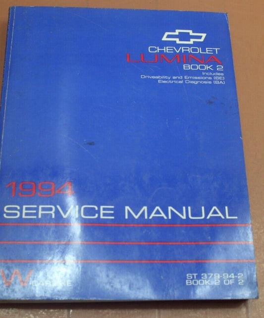 1994 CHEVROLET LUMINA  Service Manual Book 2  ST 379-94-2   #B26