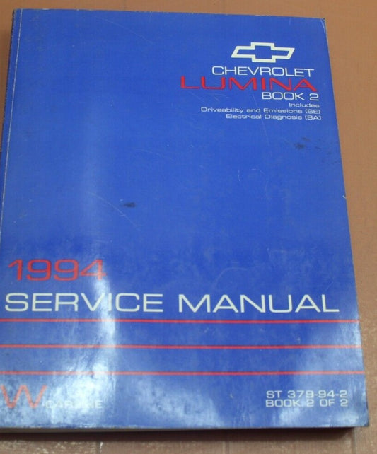 1994 CHEVROLET LUMINA Service Manual Book 2 ST 379-94-2 #B26