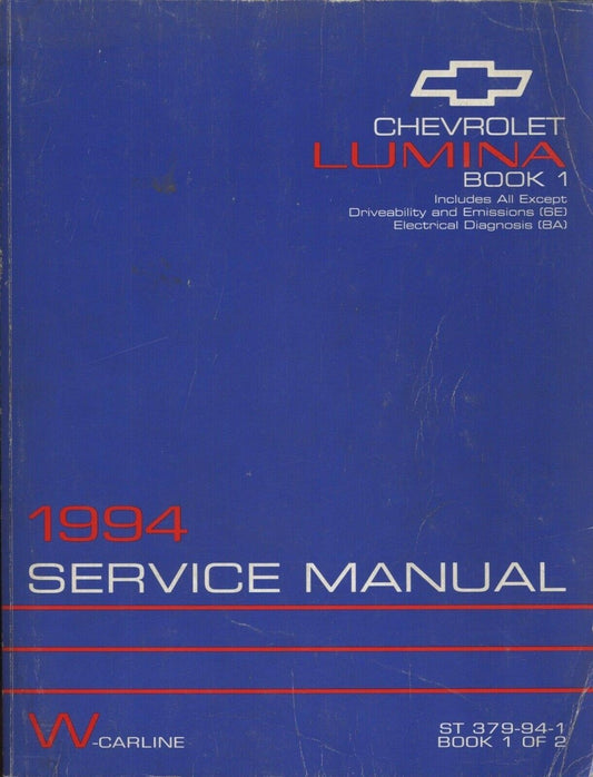 1994 CHEVROLET LUMINA  Service Manual Book 1  ST 379-94-1   #B27