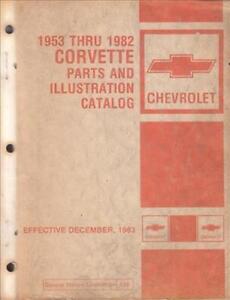CHEVROLET 1953 - 1982 FACTORY CORVETTE ILLUSTRATED PARTS CATALOG P009