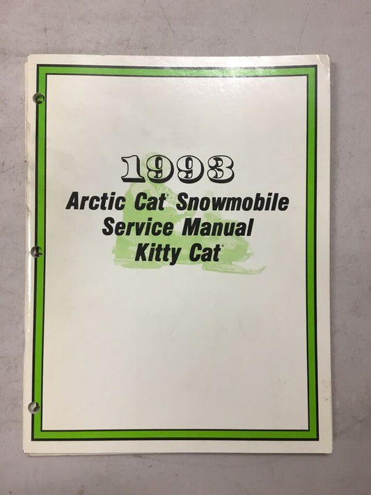 ARCTIC CAT 1993 KITTY CAT SNOWMOBILE SERVICE MANUAL 2255-824