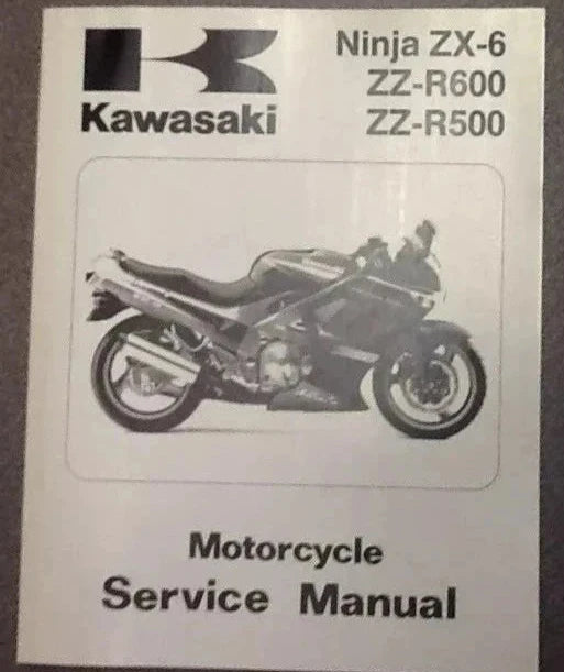 KAWASAKI 1990 ZX500 ZX600 Ninja ZX-6 ZZ-R600 ZZ-R500 Service Manual 99924-1228-02