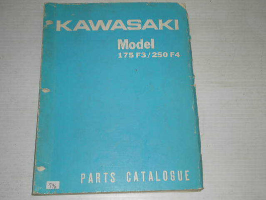 KAWASAKI F3 F4 1970 Factory Parts Catalogue 99995-111 (No.6924) #796