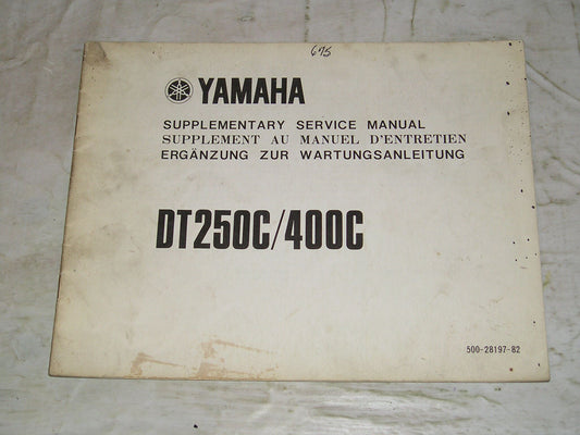 YAMAHA DT250C  DT400C 1976  Service Supplement Manual 500-28197-82  #675