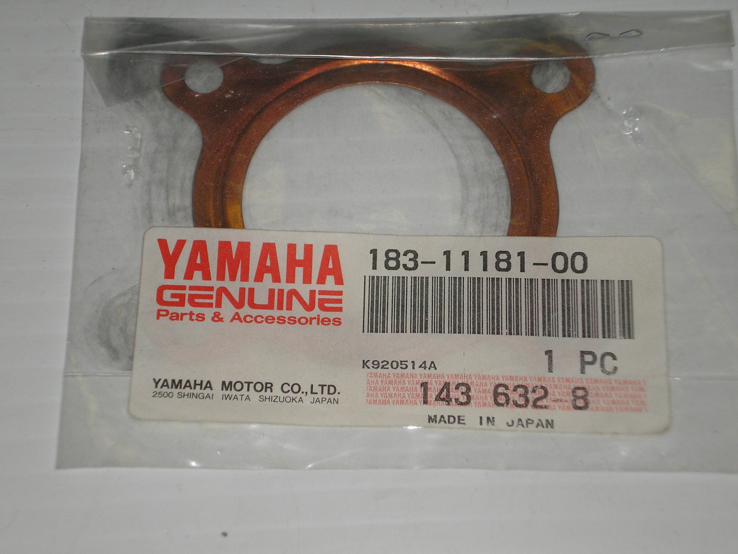 YAMAHA YAS1 YAS2 RD125 TA125 1968-1976 Cylinder Head Gasket 183-11181-00