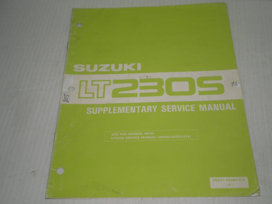 SUZUKI LT230 S 1988 Supplementary Service Manual 99501-42080-01E #205