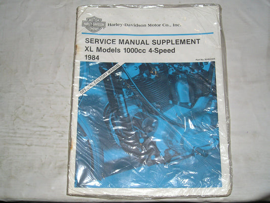 HARLEY-DAVIDSON 1984  XL Models 1000 cc  4-Speed  Service Manual Supplement  99484-84S  #HD18