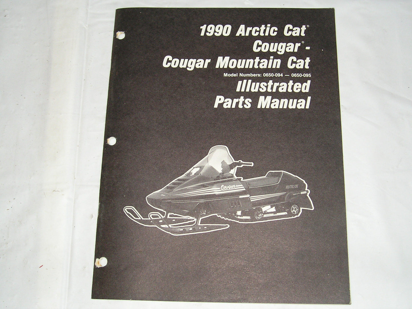 ARCTIC CAT Snowmobile Cougar & Cougar Mountain Cat 1990 Parts Manual 0650-095 #S36