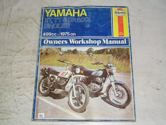 YAMAHA XT500 TT500 SR500 Singles  1975 on  Haynes Workshop Manual 342  #758