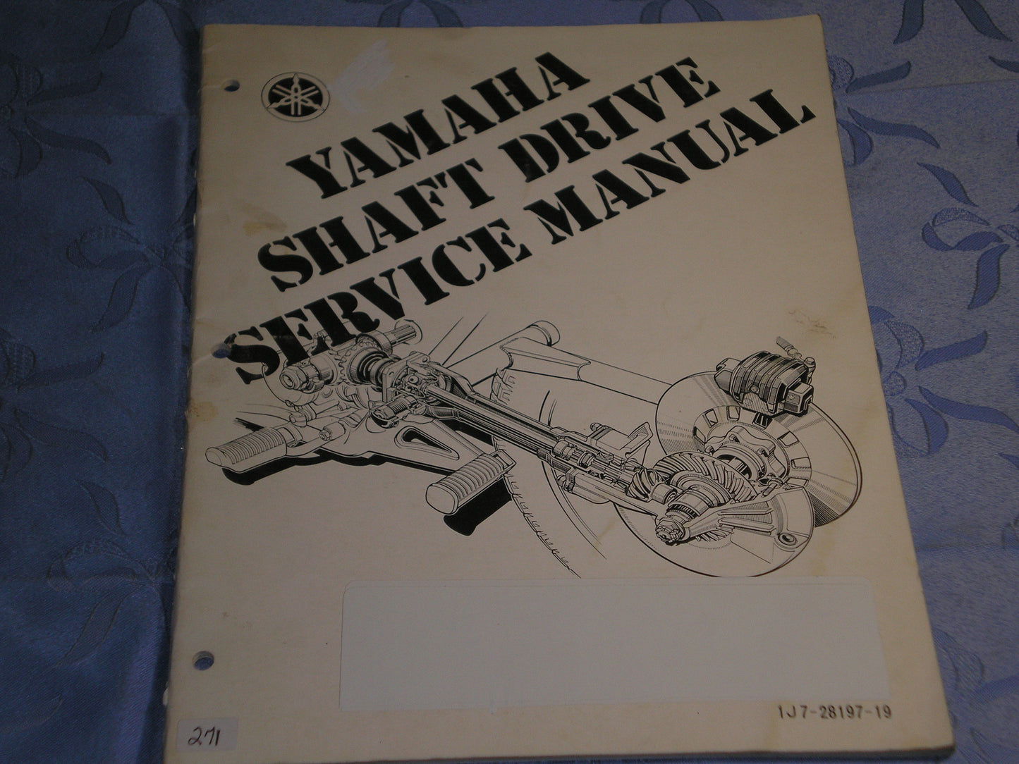 YAMAHA 1976 on   Shaft Drive Service Manual  1J7-28197-19  LIT-11616-77-01  #271