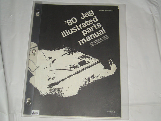 ARCTIC CAT Snowmobile Jag 1980 Parts Manual # 0185-153 #S201