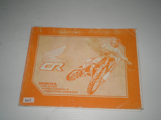 HONDA CR250R  CR250 R 1990  Owner's & Service Manual and Competition Handbook  00X32-KZ3-6100  32KZ3610  #1007