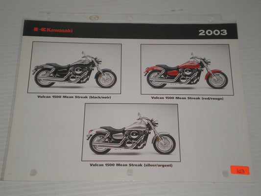 KAWASAKI 2003 VULCAN 1500 VULCAN 1600 BROCHURE # 103
