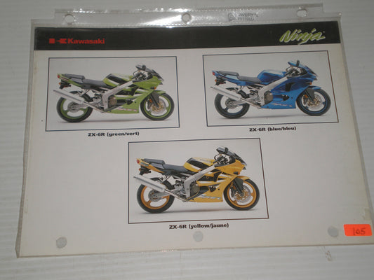 KAWASAKI NINJA ZX-6R ZX-7R SALES BROCHURE # 105