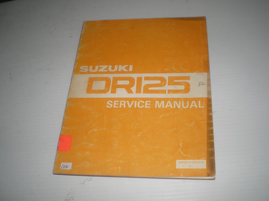 SUZUKI DR125 1982  Service Manual  99500-41000-01E  #106
