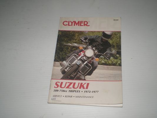SUZUKI GT380 GT550 GT750 1972-1977 Clymer Service Manual M368 #1084