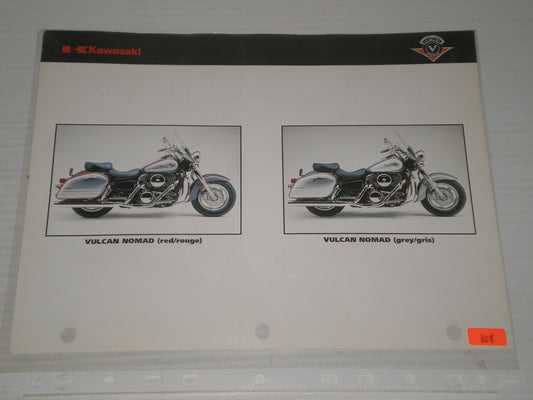 KAWASAKI VULCAN 800 NVULCAN NOMAD SALES BROCHURE # 108