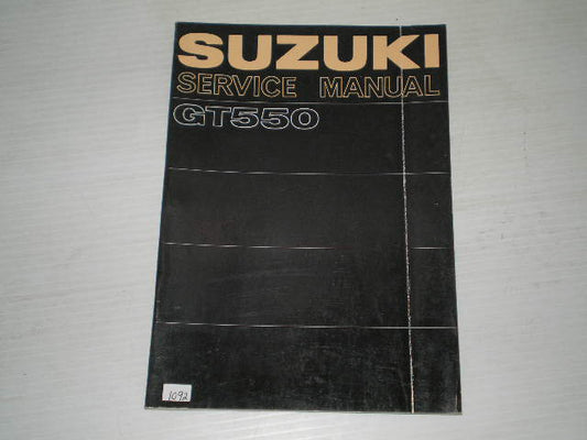 SUZUKI GT550K GT550 K Indy 1973 Factory Service Manual #1092
