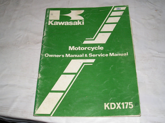 KAWASAKI KDX175 A3 1982 Owner's & Service Manual 99920-1167-02 #10