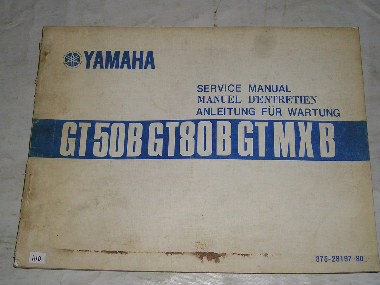 YAMAHA GT50 B GT80 B GTMX B 1975  Service Manual  375-28197-80  #1110
