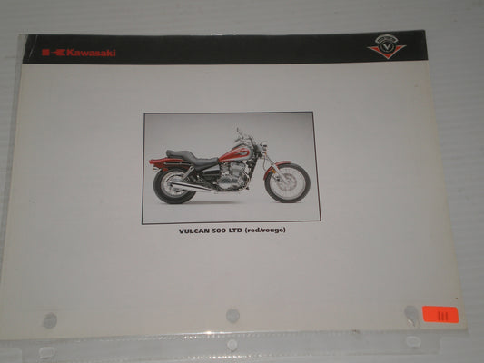KAWASAKI VULCAN 800 VLCN 1500 VULCAN 500 LTD BROCHURE # 111