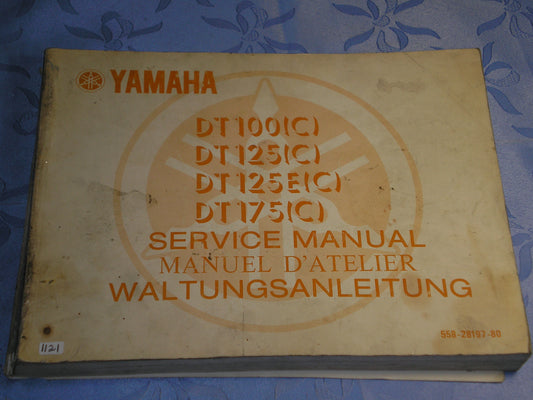 YAMAHA DT100 DT125 DT175 C 1976 Service Manual 558-28197-80 #1121