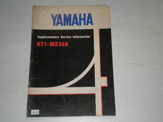 YAMAHA RT1 - MX360 1971 Service Manual Supplement #1128