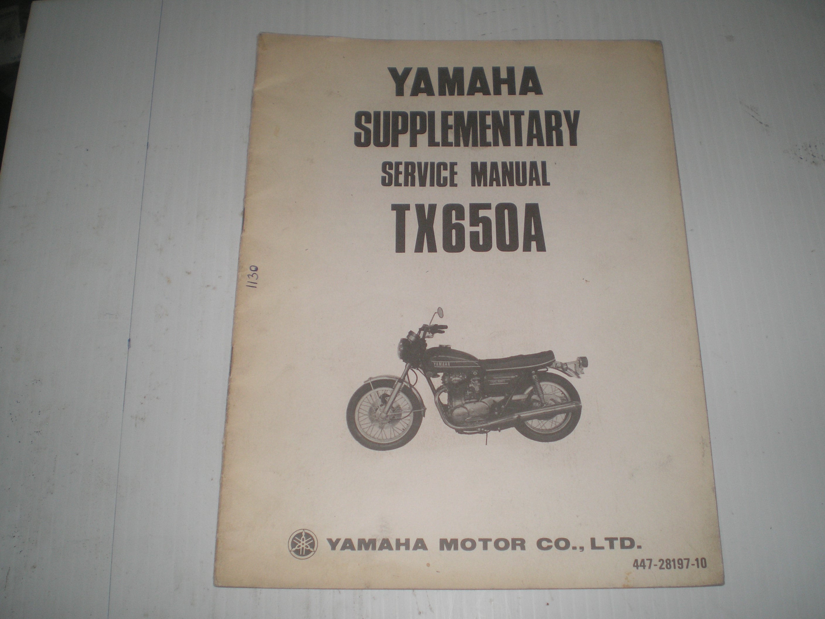 YAMAHA TX650A TX650 A 1974 Service Manual Supplement 447-28197-10 #113 ...