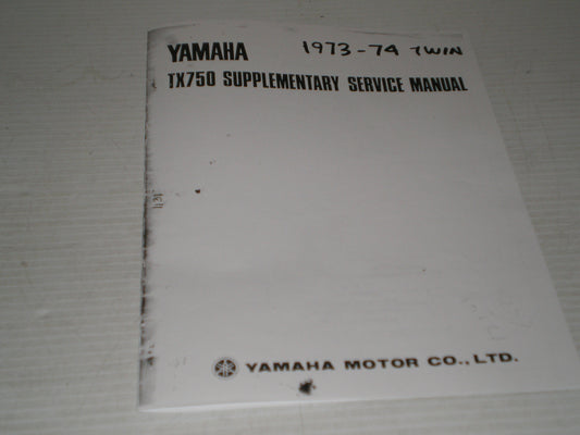 YAMAHA TX750  1973 1974  Service Supplement Manual  #1131