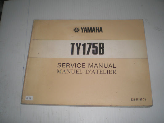 YAMAHA TY175B  TY175 B 1975 Service Manual  525-28197-70  #1134