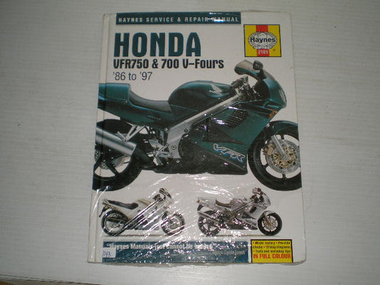 HONDA VFR700 VFR750 V-Fours 1986-1997 Haynes Service Manual 2101 #1143