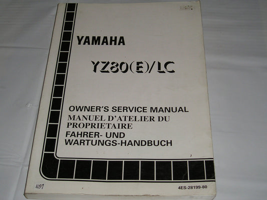 YAMAHA YZ80 E / LC  1993  Owner's Service Manual  4ES-28199-80  #1157