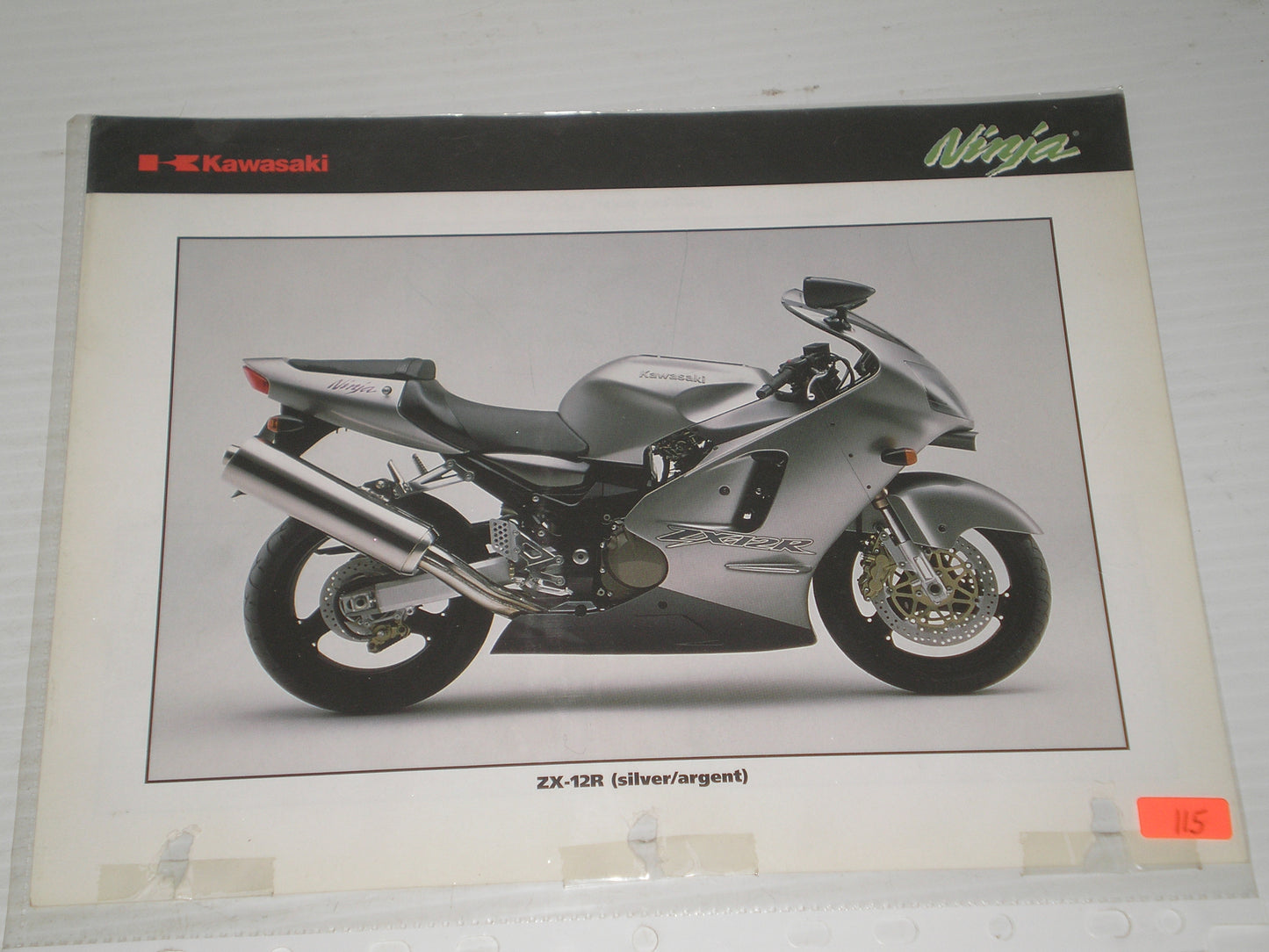 KAWASAKI NINJA ZX -12R MOTORCYCLE SALES  BROCHURE  115