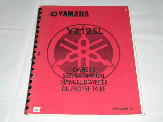 YAMAHA YZ125 L  Competition Motocross  1984  Owner's Service Manual  39W-28199-70  #1163