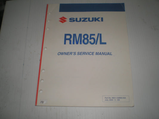 SUZUKI RM85L RM85 L K5 2005 Owner's Service Manual 99011-02B80-03A #1172