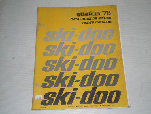BOMBARDIER SKI-DOO  Citation  300  1978  Parts Catalogue  480 1090 00  #S99