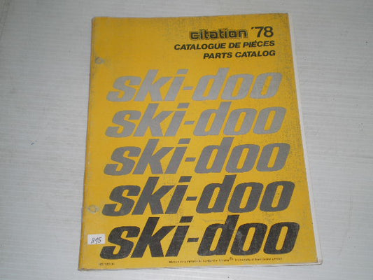 BOMBARDIER SKI-DOO Citation 300 1978 Parts Catalogue 480 1090 00 #S99