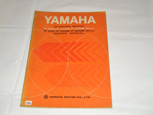 YAMAHA P-200 P-250 Outboard Motor Service Manual #1188