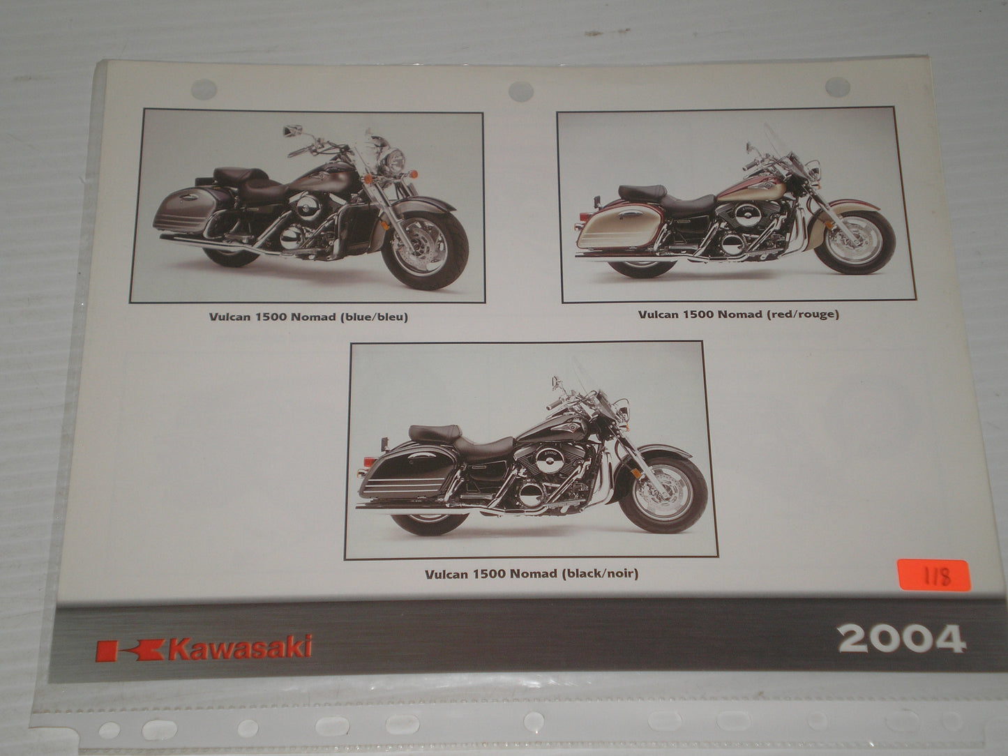 KAWASAKI 2004 VULCAN  00 CLASSIC SALES BROCHREH  118