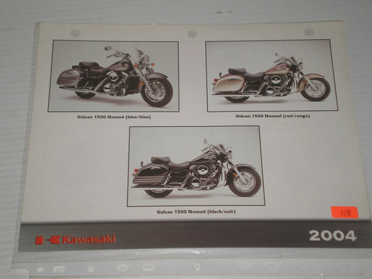 KAWASAKI 2004 VULCAN 00 CLASSIC SALES BROCHREH 118