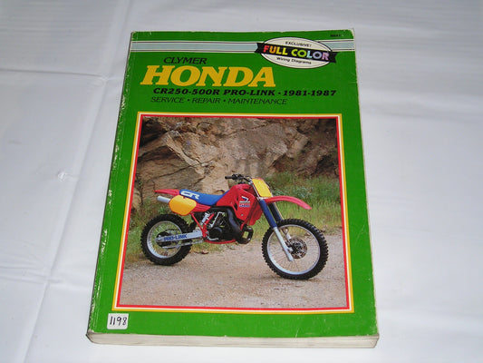 HONDA CR250  CR450 CR480 CR500  R  1981-1987  Clymer Service Manual M443   #1198