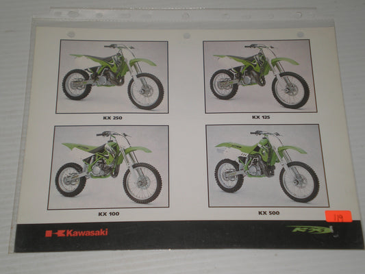 KAWASAKI KX 60 65 80 100 125 250 500- SALES BROCHURE 119
