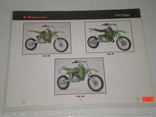 KAWASAKI KX 60 65 80 100 125 250 500- SALES BROCHURE 119